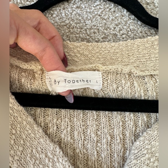 Brown/tan button up or down sweater - Picture 3 of 3